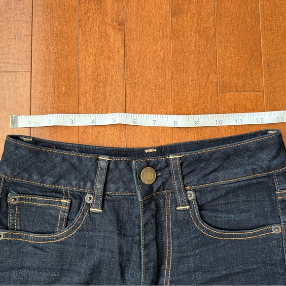 American Eagle Outfitters Dark Wash High Waist Jean Shorts Size 2 - Picture 3 of 7
